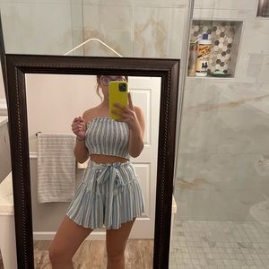 Shorts and tube top set